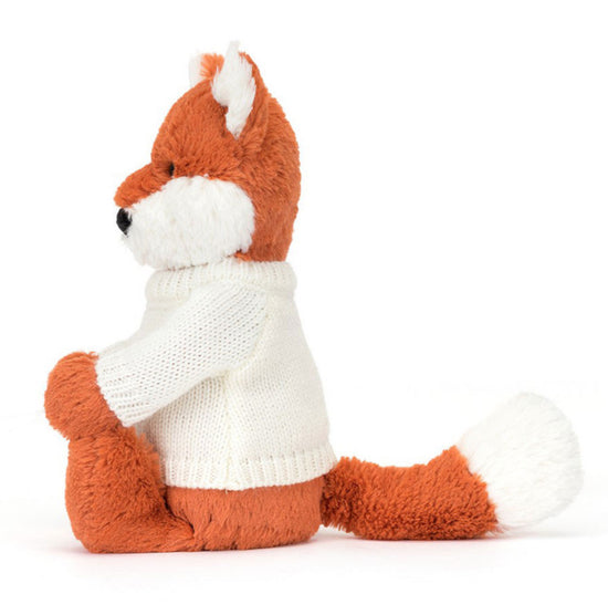 Jellycat Bashful Fox Cub With Personalised Cream Jumper