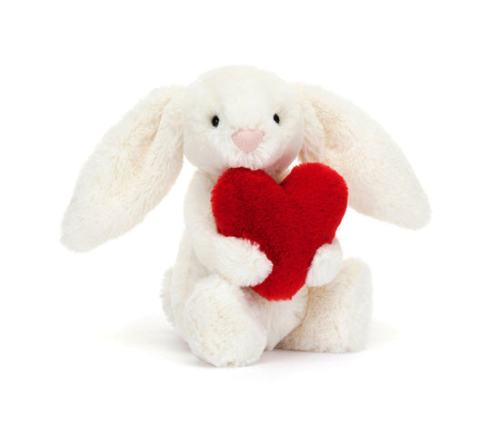 Jellycat Bashful Red Love Heart Bunny Little