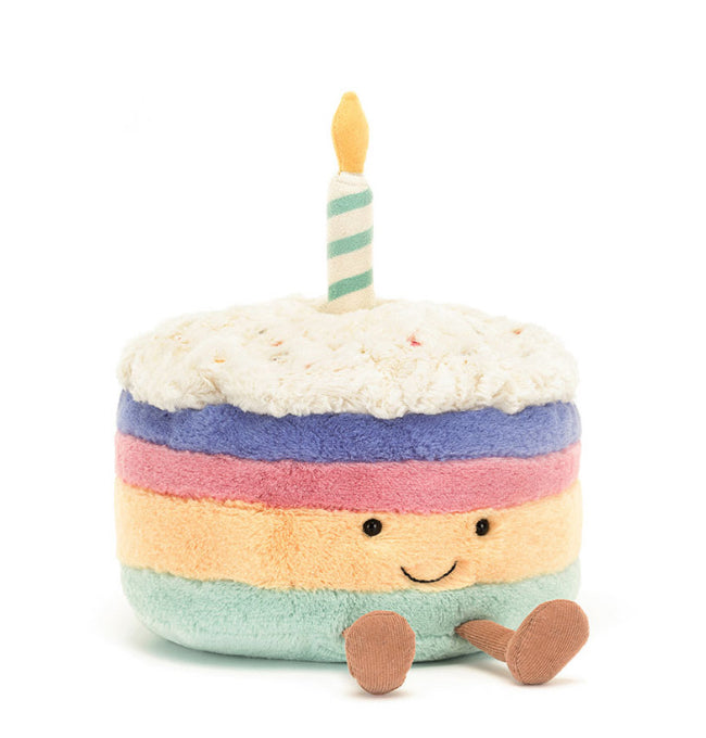 Jellycat Amuseable Rainbow Birthday Cake Medium