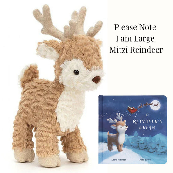 Jellycat Large Mitzi A Reindeer’s Dream Book and Toy Gift Set