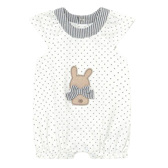 Dotty Bunny Applique Romper Gift Set