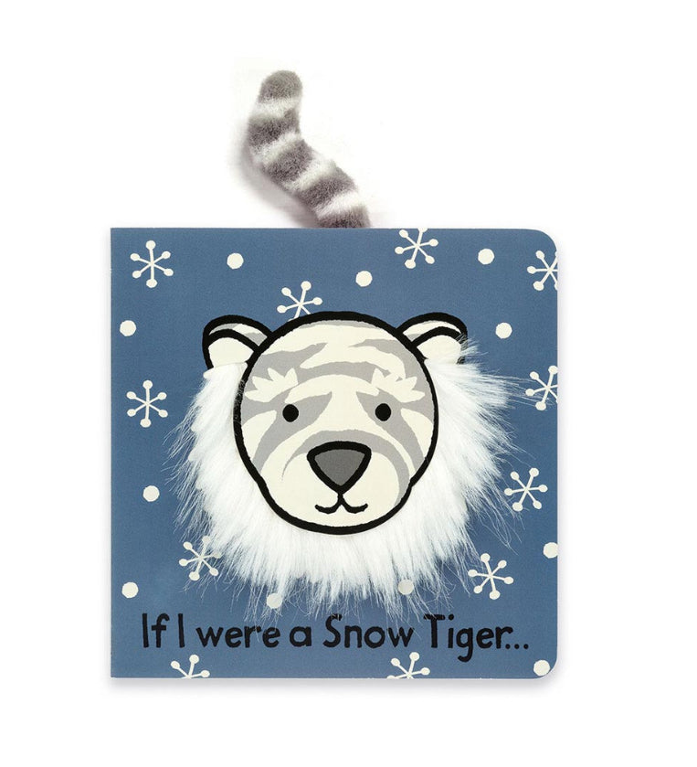 Jellycat Bashful Snow Tiger & f I Were A Snow Tiger Board Book