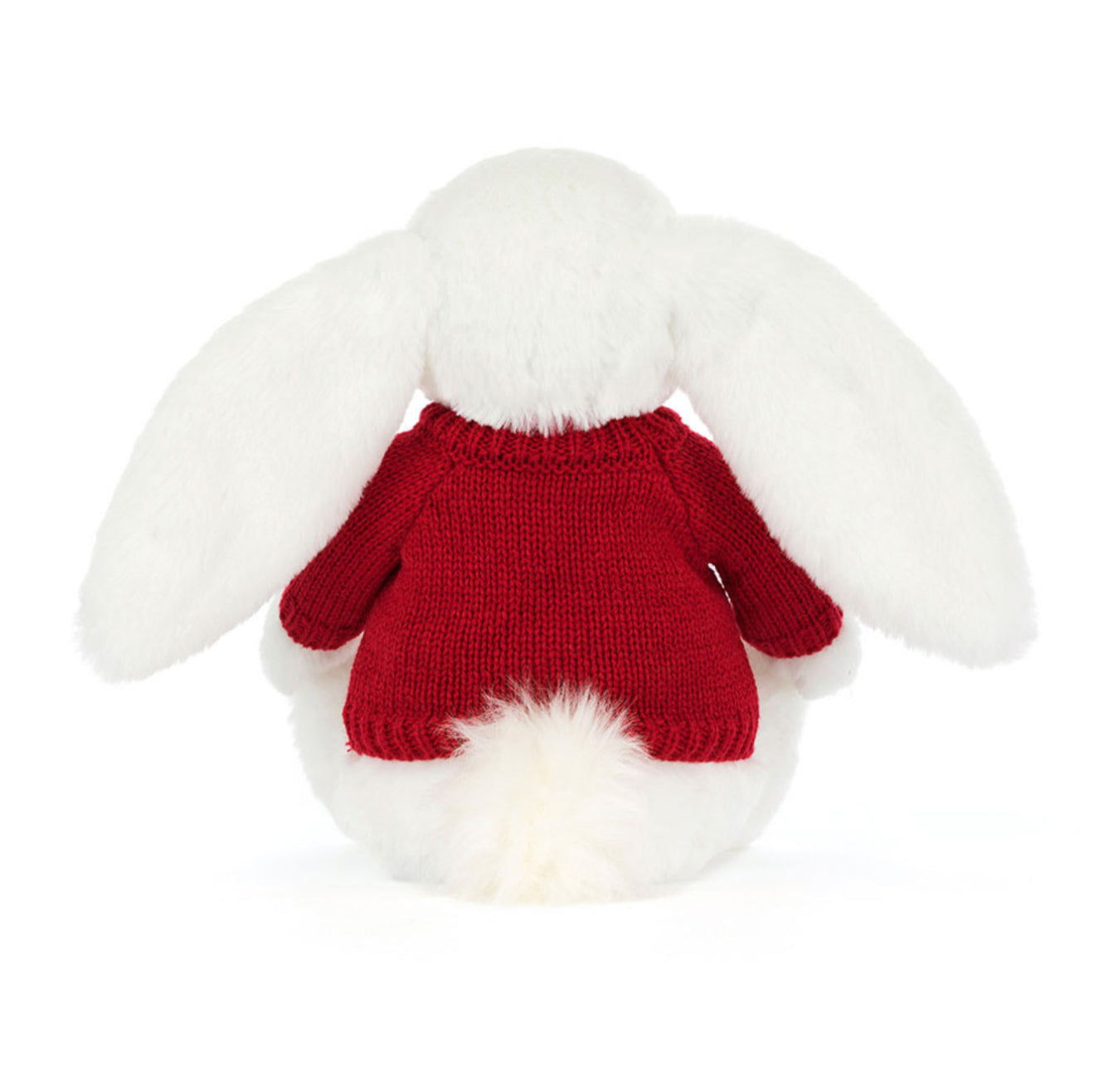 Jellycat Bashful Luxe Bunny Luna With Personalised Red Jumper