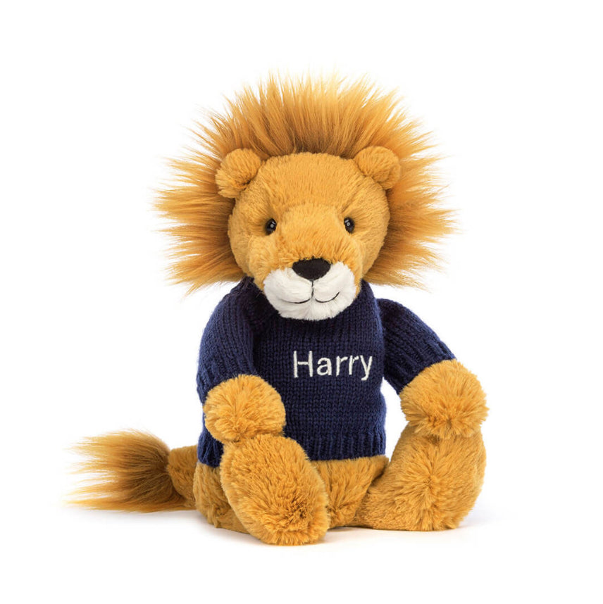 Jellycat The Very Brave Lion Personalised Gift Set Blue