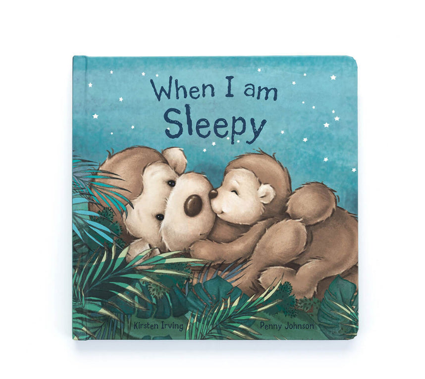 Jellycat Bashful Monkey and When I Am Sleepy Book