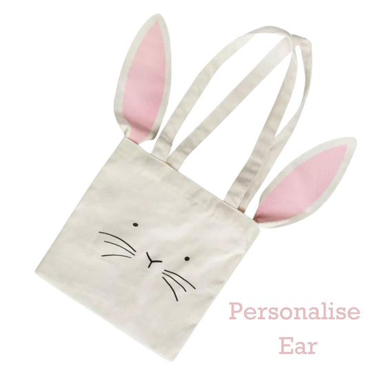 Gingerray Personalised Easter Tote Bag with Bunny Ears